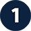 Icon of the number 1 within a circle